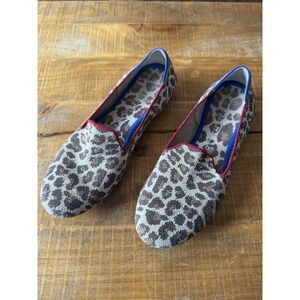 ROTHY'S‎ Mocha LEOPARD Print  Round Toe Flat Shoe Loafers Size 8